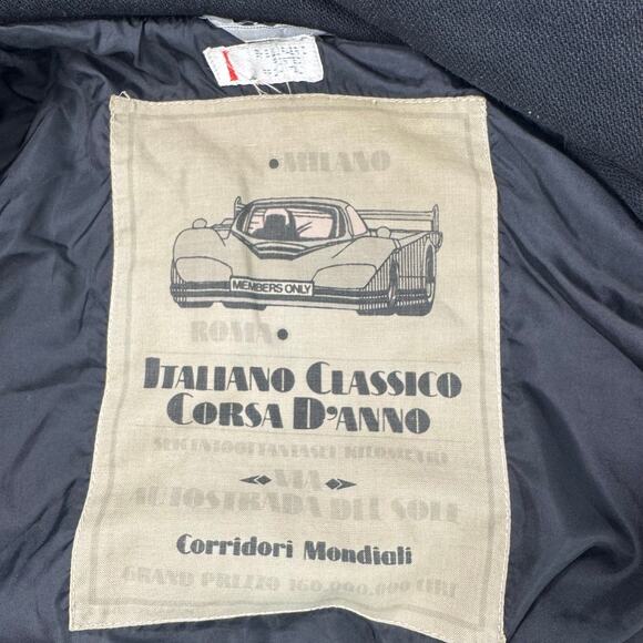 Vintage Members Only Italiano Classico Corso D’anno 1980s Wool Jacket Black 40 - Picture 7 of 12